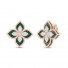 Princess Flower | Green Malachite and Diamond Earrings