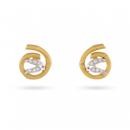 Bamboo | Diamond Earrings
