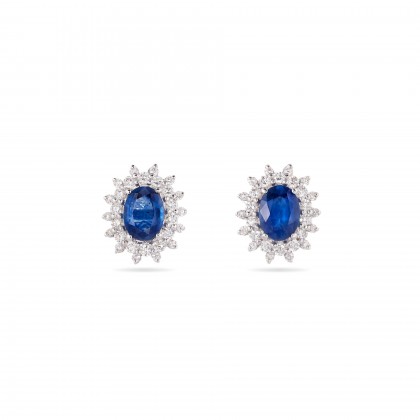 Diamond and Safira Earrings