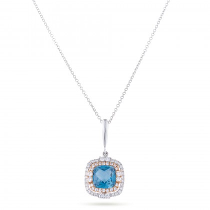 Topaz and Diamond Necklace