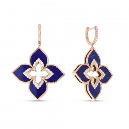 Venetian Princess | Lapiz Lazuli and Diamond Earrings