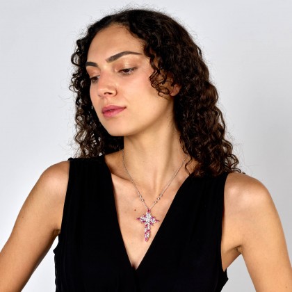 Flame | Saphyre and Diamond Pendant Necklace