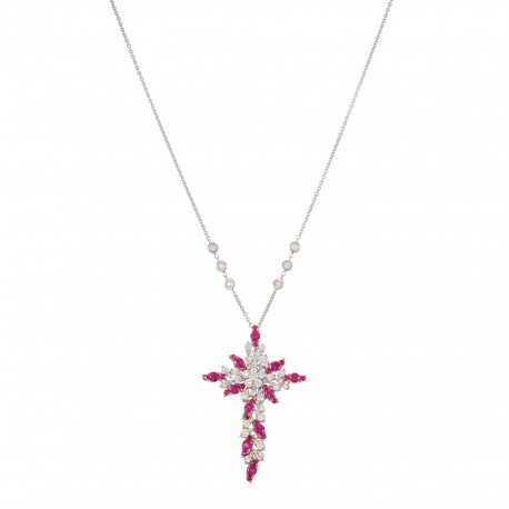 Flame | Saphyre and Diamond Pendant Necklace