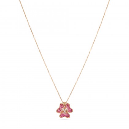 Flora | Saphyre and Diamond Pendant Necklace