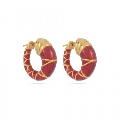 Circles | Enamel Hoop Earrings