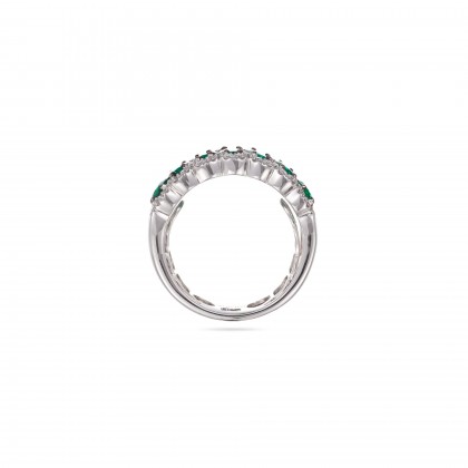 Emeralds and Diamond Ring