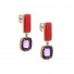Amethyst and Bamboo Earrings