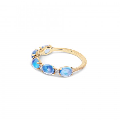 Dancing in the Rain AZURE | Blue Topaz and Diamond Ring