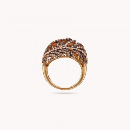 White and Brown Diamond Ring