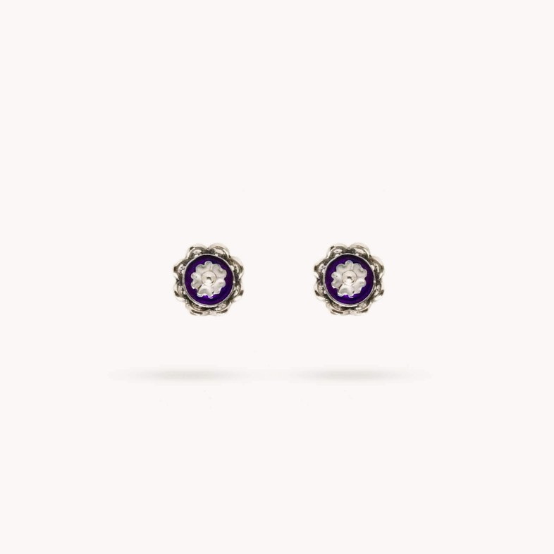 Portuguese Roses | Enamel Stud Earrings