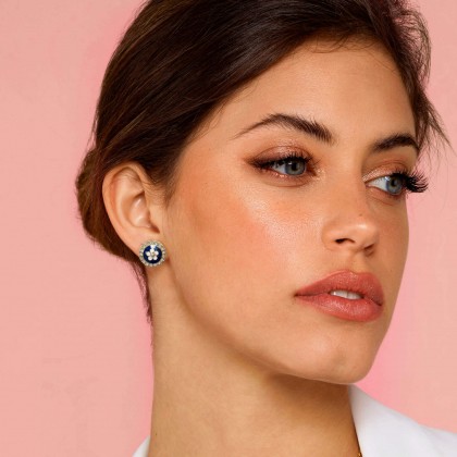 Portuguese Roses | Enamel Stud Earrings