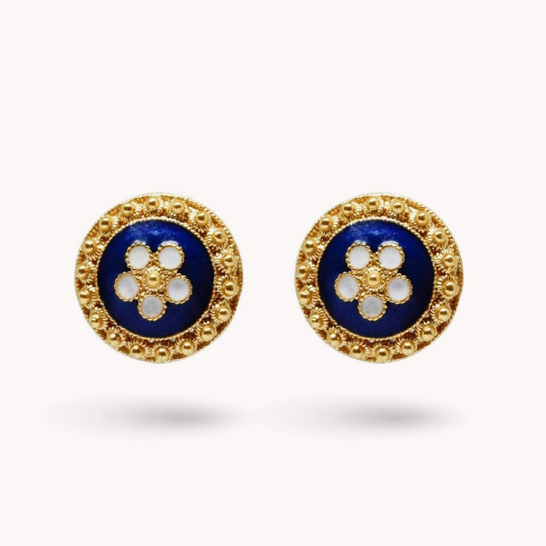 Portuguese Roses | Enamel Stud Earrings