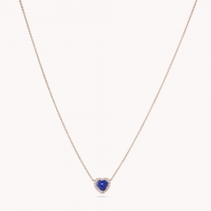 Tansanite and Diamond Pendant Necklace