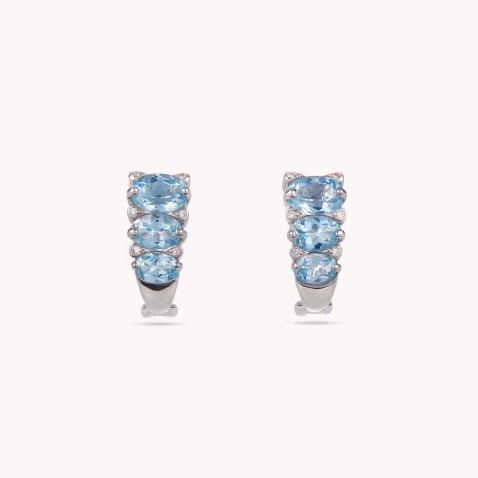 Topaz and Diamond Earrings