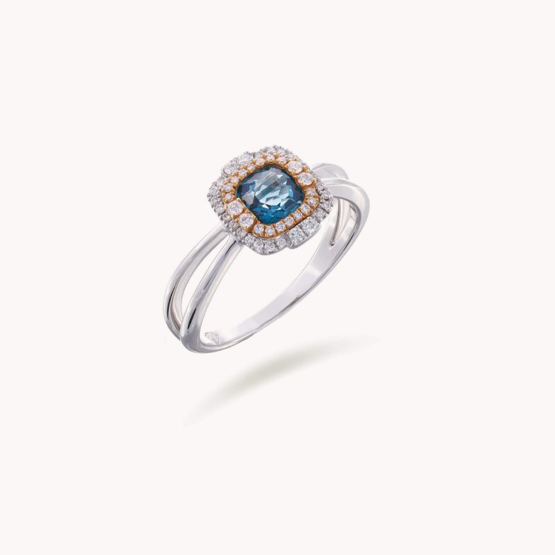 Topaz and Diamond Ring