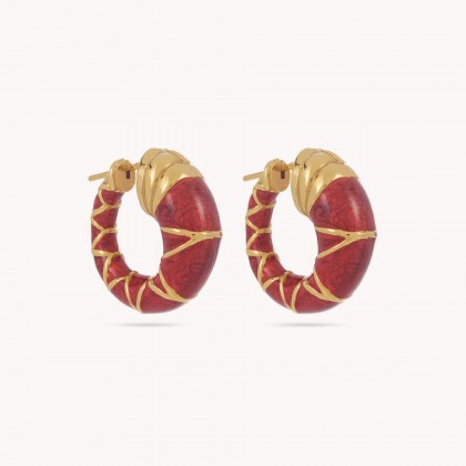 Circles | Enamel Hoop Earrings