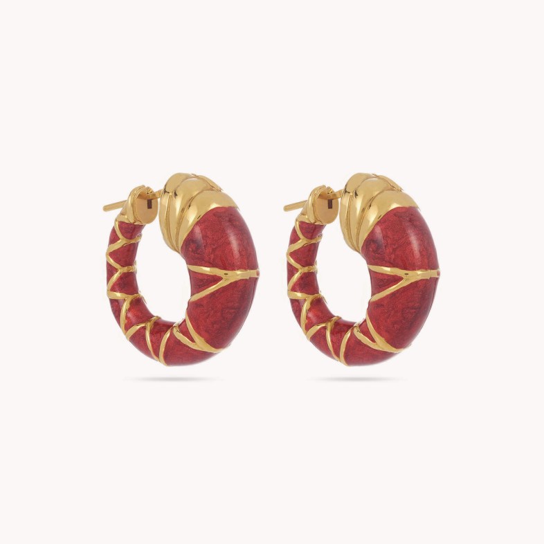 Circles | Enamel Hoop Earrings