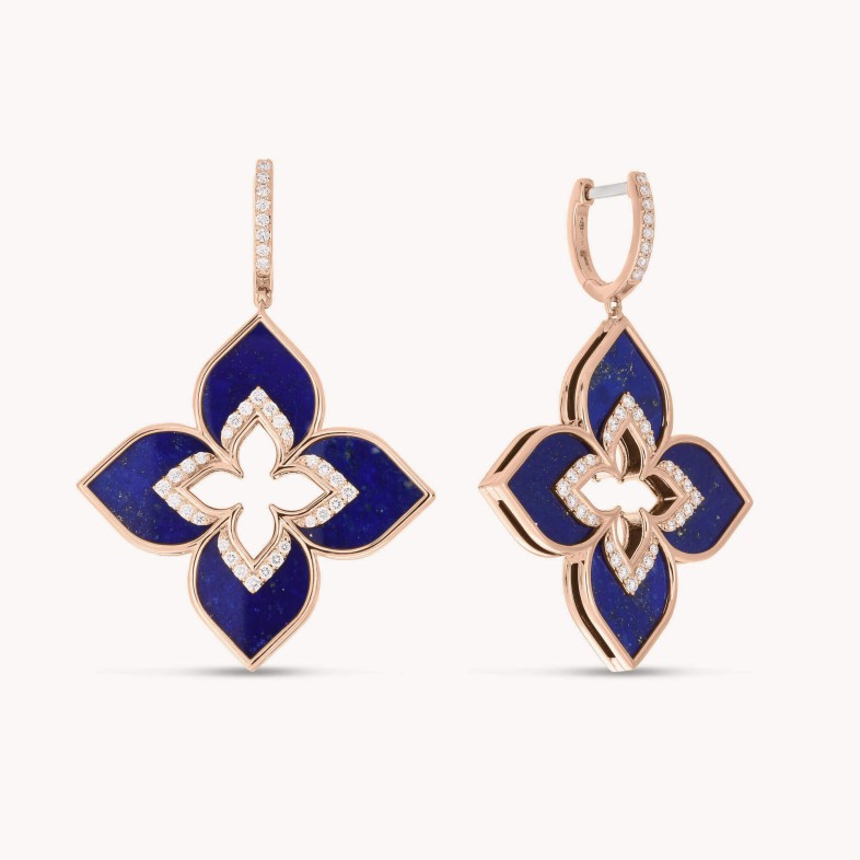 Venetian Princess | Lapiz Lazuli and Diamond Earrings