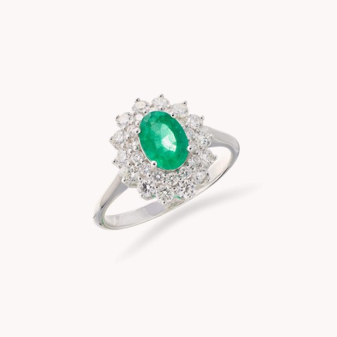 Diamond and Emerald Ring