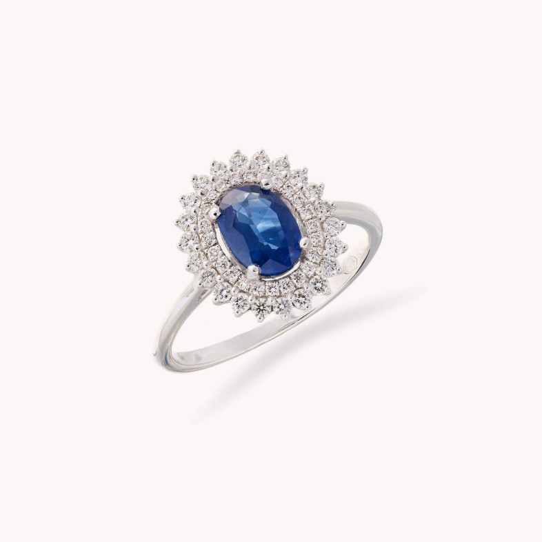 Diamond and Sapphire Ring