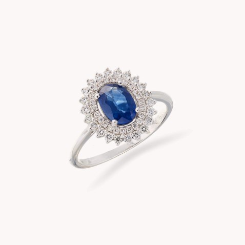 Diamond and Sapphire Ring