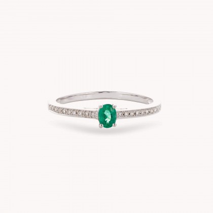 Diamond and Emerald Ring