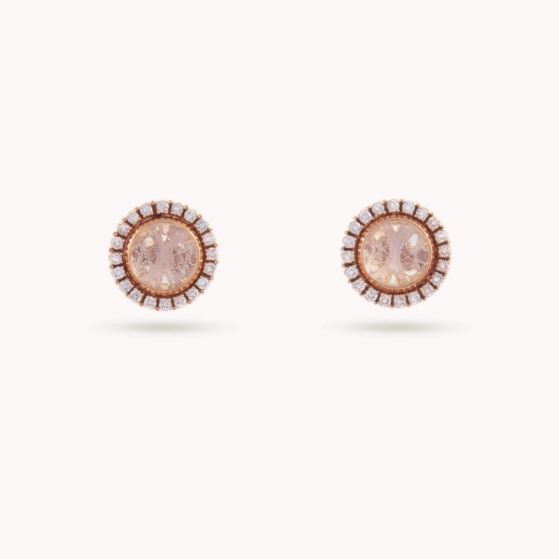 DECO FILIGREE | Rock Crystal and Diamond Earrings