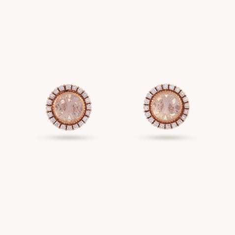 DECO FILIGREE | Rock Crystal and Diamond Earrings