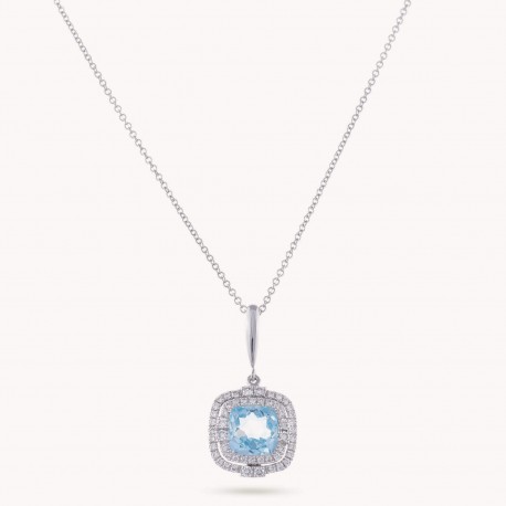 Topaz and Diamond Necklace