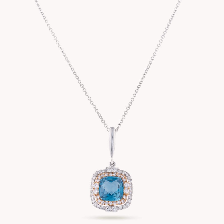 Topaz and Diamond Necklace