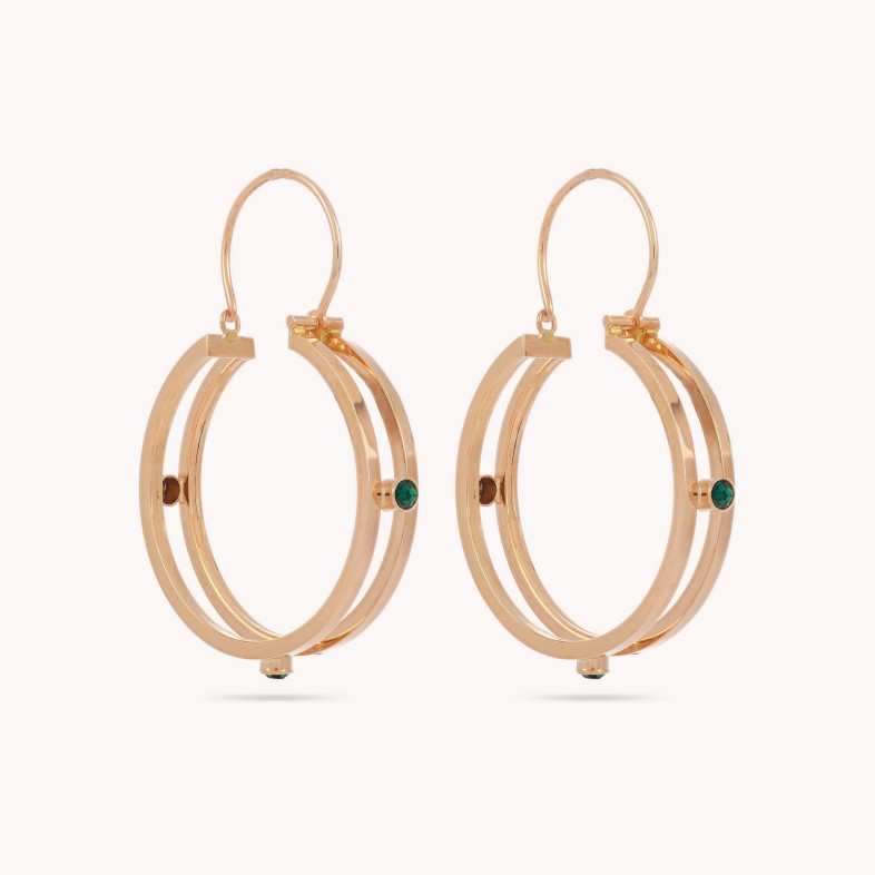 Circles | Crystal Hoop Earrings