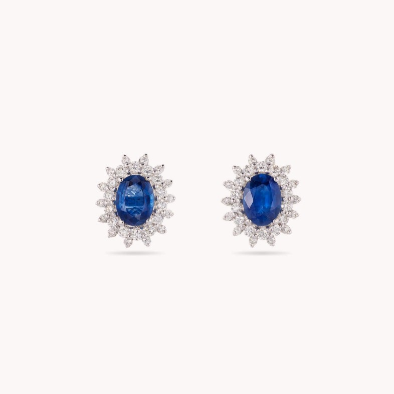 Diamond and Sapphire Earrings