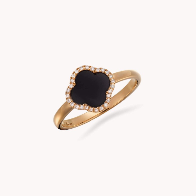 Onyx and Diamond Ring