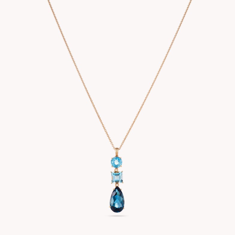 Topaz and Diamond Pendant