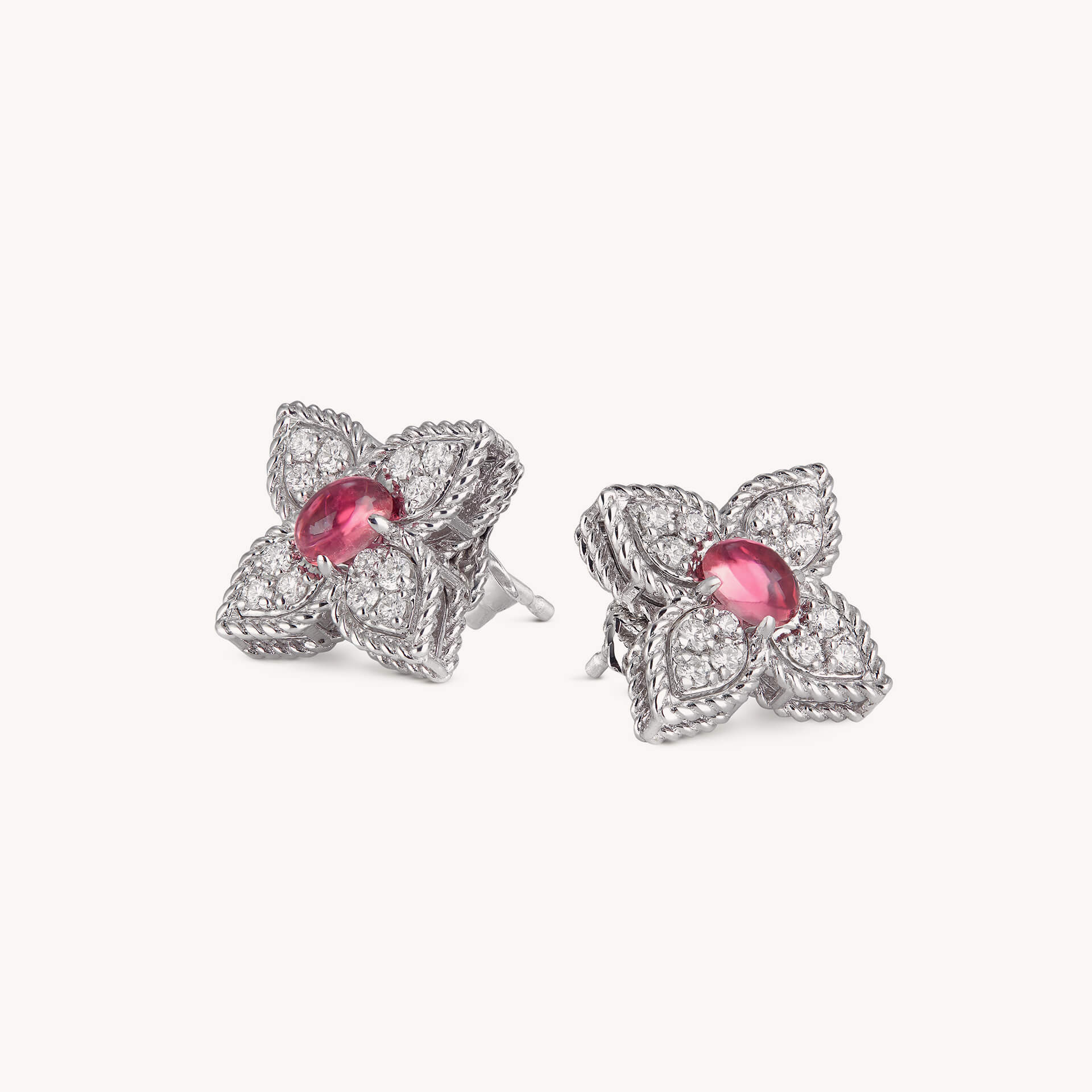 Princess Flower | Brincos com Diamantes e Rubis