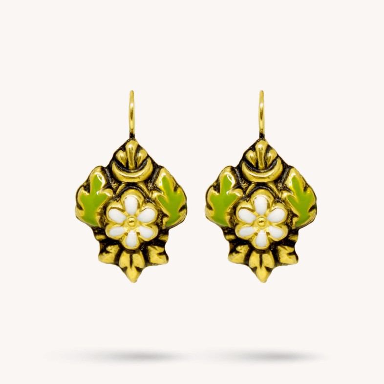 NEOBAROQ | Enamel Gold Earrings