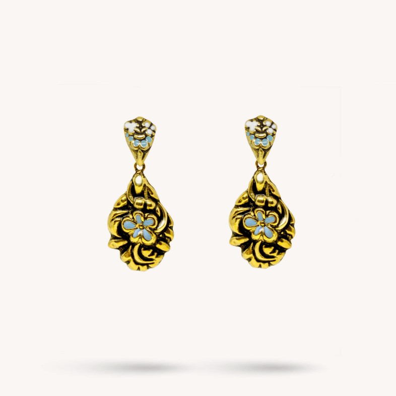 NEOBAROQ | Enamel Gold Earrings