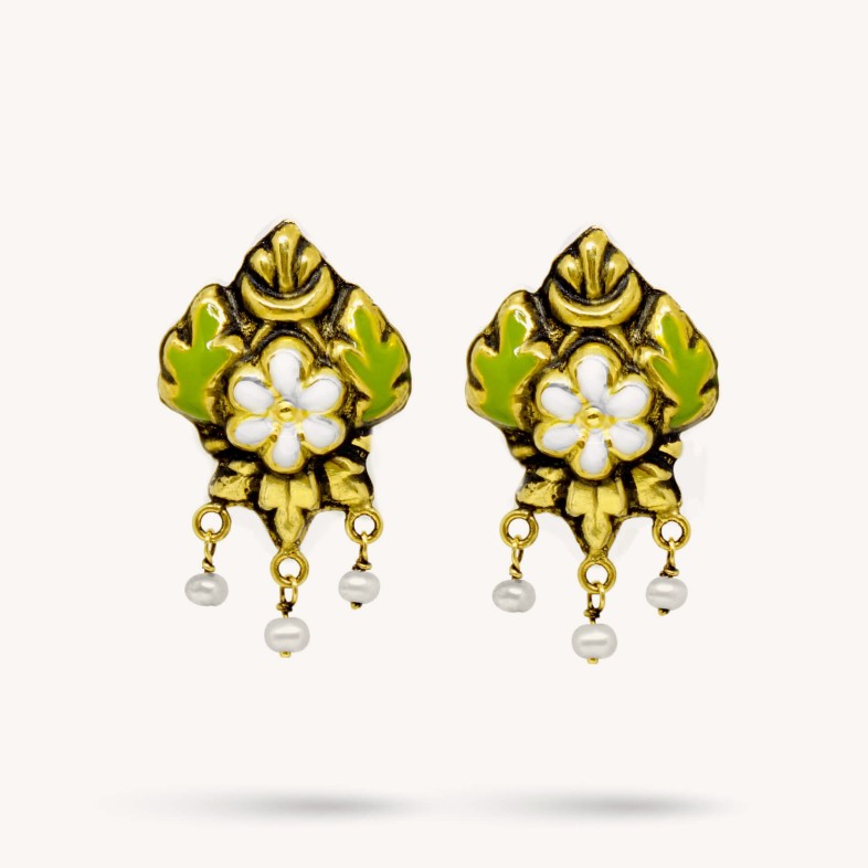 NEOBAROQ | Enamel Gold Earrings