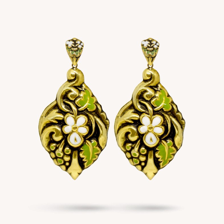 NEOBAROQ | Enamel Gold Earrings