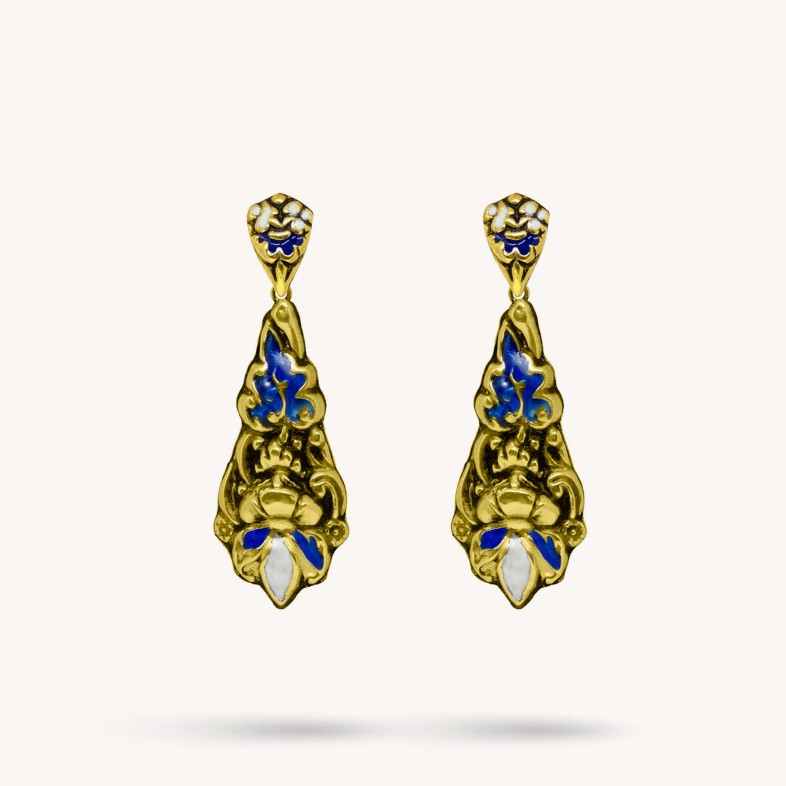 NEOBAROQ | Enamel Gold Earrings