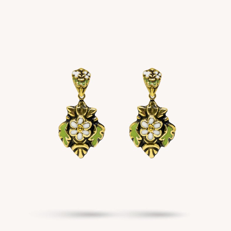 NEOBAROQ | Enamel Gold Earrings