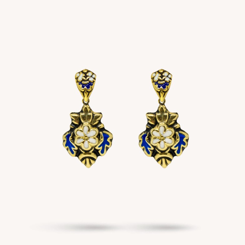 NEOBAROQ | Enamel Gold Earrings