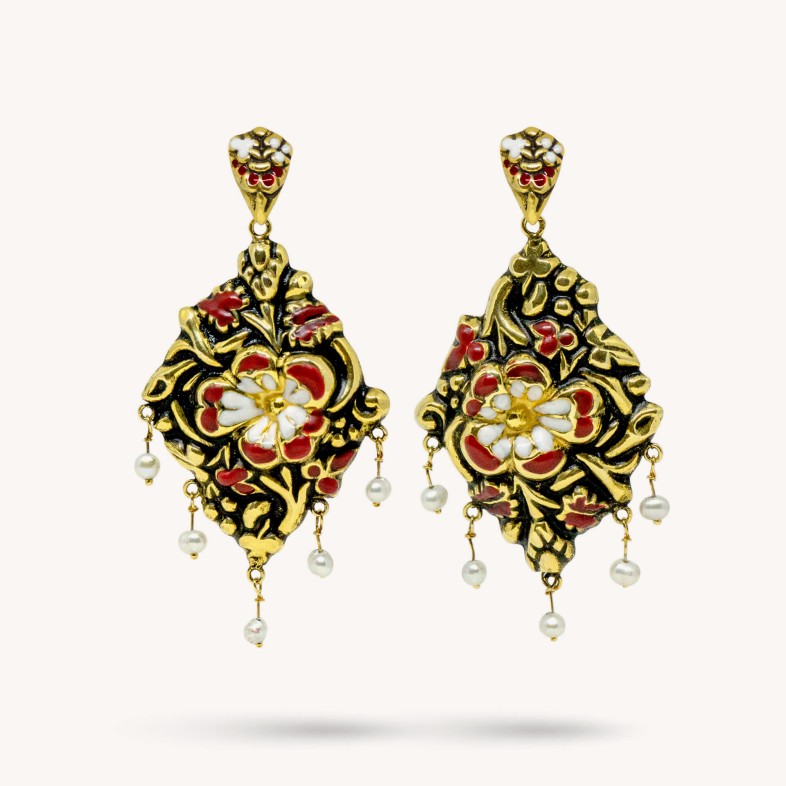 NEOBAROQ | Enamel Gold Earrings