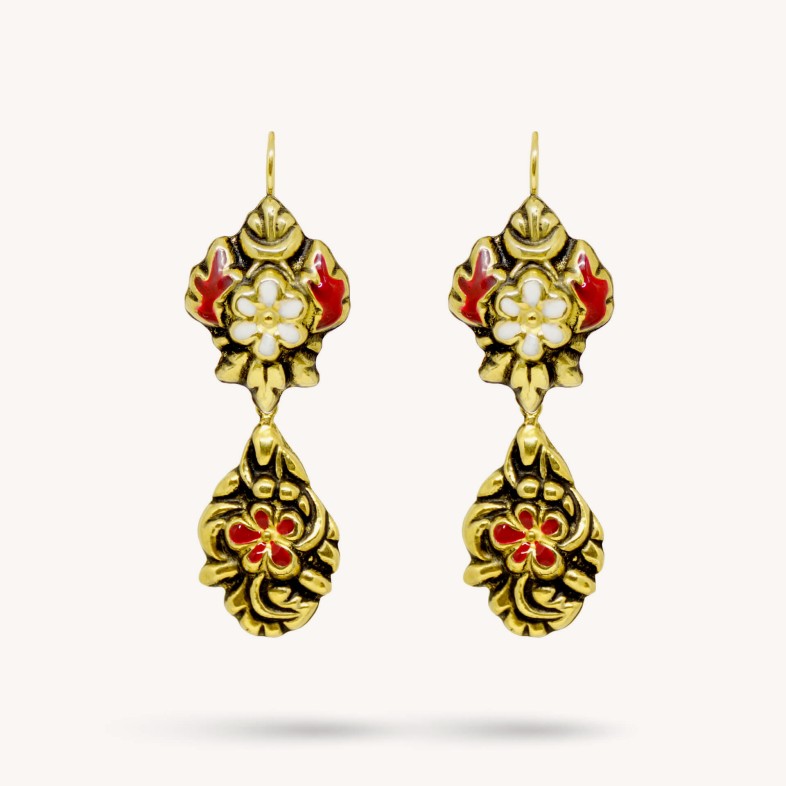 NEOBAROQ | Enamel Gold Earrings