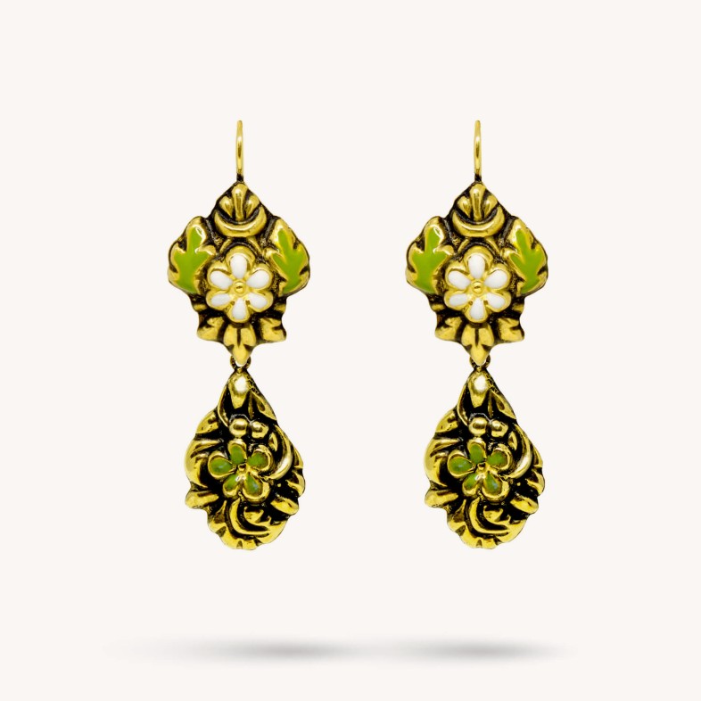 NEOBAROQ | Enamel Gold Earrings