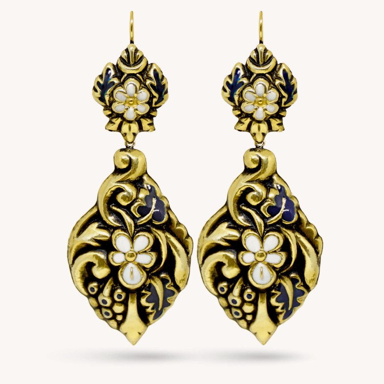 NEOBAROQ | Enamel Gold Earrings