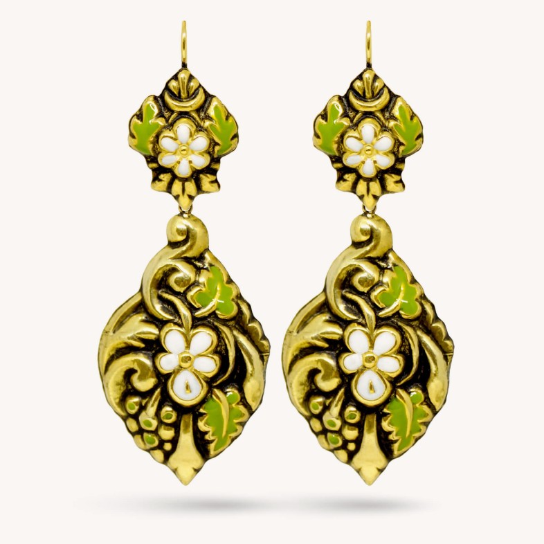 NEOBAROQ | Enamel Gold Earrings