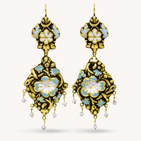 NEOBAROQ | Enamel Gold Earrings