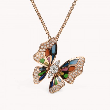 Diamond Biutterfly Pendant necklace