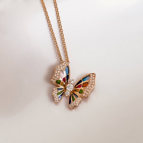 Diamond Biutterfly Pendant necklace